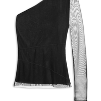 Blusa Feminina Ombro Único - Preto