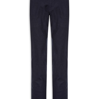Calça Masculina Blend Linho Casual Reta Azul 2 Essential
