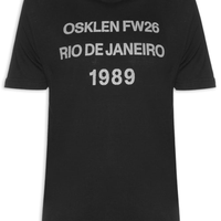 Camiseta Masculina Manga Curta 1989 FW26 Rj - Preto