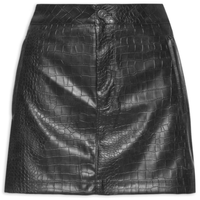 Saia Feminina Pleather Preto