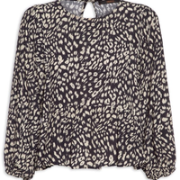 Blusa Feminina Cava Quadrada Onça Abby - Preto