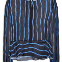 Blusa Feminina Manga Longa Listra Feixe - Preto