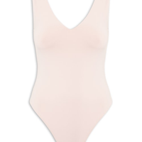 Body Feminino Decote Em U - Bege