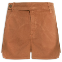 Short Feminino Sarja Alfaiataria Color - Marrom