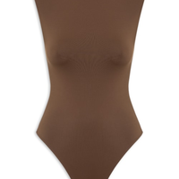 Body Feminino Básico Alça Larga Marrom