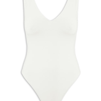 Body Feminino Decote em U Off White