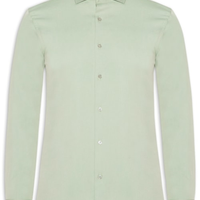 Camisa Masculina Tech Fibra De Bambu Slim Fit - Verde