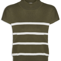 Blusa Feminina Manga Japonesa Em Tricot - Verde