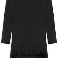 Camiseta Feminina Manga Três Quartos Preto