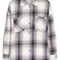 Camisa Feminina Flanela Xadrez - Azul