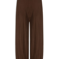 Calça Tricot Aladim Nervuras Feminina Marrom