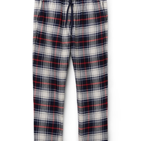 Calça Xadrez Em Algodão Soft - Azul