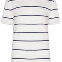 Camiseta Masculina Regular Fit Listrada - Branco