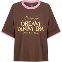 Camiseta Feminina Malha Contrastante Wild Heart - Marrom