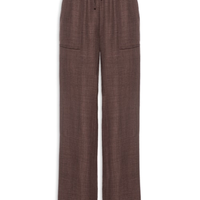Calça Pantalona Feminina com Amarração - Marrom