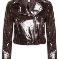 Jaqueta Biker Feminina - Marrom