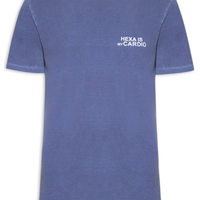Camiseta Masculina Estampada Hexa Is My Cardio - Azul