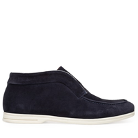 Sapato Masculino Loafer Walker Em Camurça - Azul