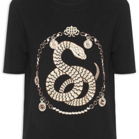 Camiseta Feminina Snake - Preto