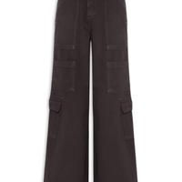 Calça Feminina Panta Cargo Adelia Sarja - Marrom