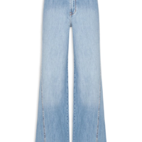 Calça Feminina Jeans Costura Deslocada - Azul