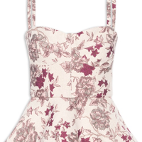 Corset Feminino Estruturado Peplum Em Jacquard - Rosa