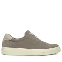 Tênis Masculino Slip On Em Couro Legítimo - Bege