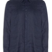 Camisa Masculina Linho - Azul