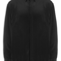Camisa Masculina Seda Oversized - Preto