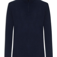 Suéter Masculino Detalhe Zíper Cashmere Azul