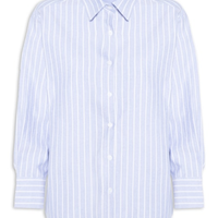 Camisa Feminina Listrada Azul