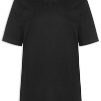 Camiseta Masculina Boxy Gola Contrastante Preto