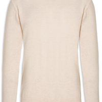 Suéter Masculino Puro Cashmere Gola Redonda - Bege