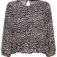 Blusa Feminina Cava Quadrada Onça Abby - Preto