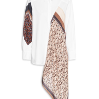 Camisa Feminina Lenços Aplicados - Branco