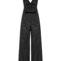 Macacão Feminino Decote Laço - Preto