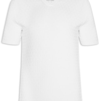 Polo Masculina Em Tricot Com Gola Colômbia - Branco