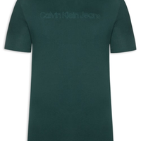 Camiseta Masculina Manga Curta Embossed + Bordado - Verde
