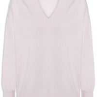 Suéter Feminino Gola V Com Blend De Lã E Cashmere - Rosa