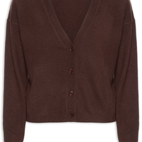 Cardigan Feminino Puro Cashmere - Marrom