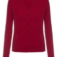 Cardigan Feminino Puro Cashmere - Vermelho