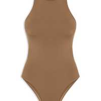 Body Feminino em Poliamida Nadador Marrom
