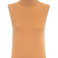 Blusa Feminina Gola Alta Puro Cashmere - Marrom