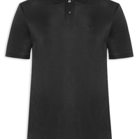Camisa Polo Masculina Modal Mini Logo - Preto