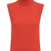 Blusa Feminina Gola Alta Puro Cashmere - Vermelho