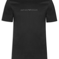 Camiseta Masculina Pima EA Logo 16 CM Basic Best Seller - Preto