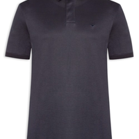 Camisa Polo Masculina Clássica Lyocell - Azul