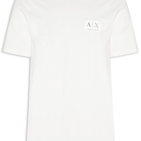 Camiseta Masculina Manga Curta AX Patch - Branco
