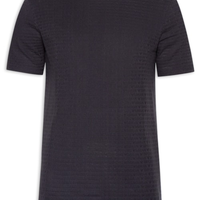 Camiseta Masculina Jersey All-Over Jacquard Lettering - Azul