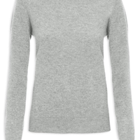Suéter Feminino Puro Cashmere - Cinza